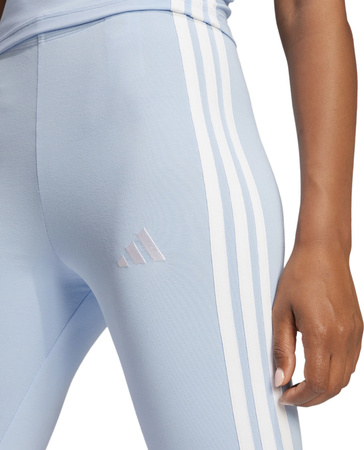 Legginsy damskie adidas Essentials 3-Stripes Cotton błękitne JE0070