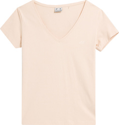 Koszulka damska 4F F0941 kremowa 4FAW23TTSHF0941 12S