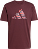Koszulka męska adidas Codes Camo Graphic burgundowa JI6769