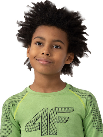 Bielizna termoaktywna bezszwowa dla chłopca 4F M093 zielona 4FJAW23USEAM093 41N