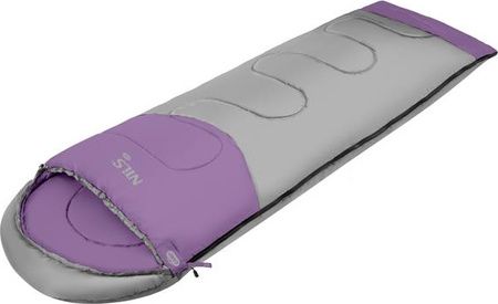 Śpiwór turystyczny ciepły mumia kołdra Nils Camp NC2008 szaro-fioletowy 75x215cm