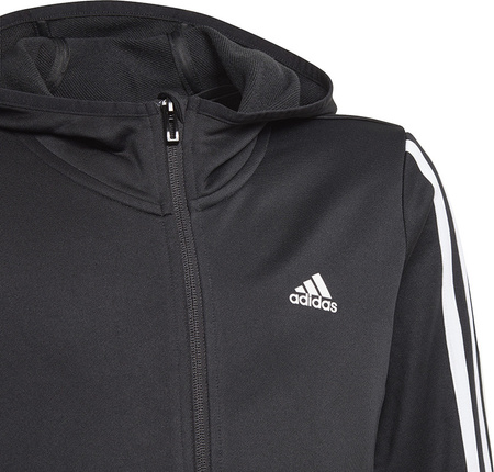 Bluza dla dzieci adidas Designed 2 Move 3-Stripes Hoodie czarno-biała GN1462