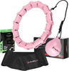 Zestaw hula hop HMS HHW11 różowe z wypustkami i obciążnikiem pas wyszczuplający HMS BR163 czarny