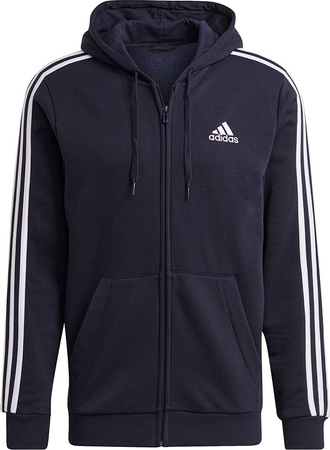 Bluza męska adidas Essentials Full-Zip Hoodie granatowa GK9053
