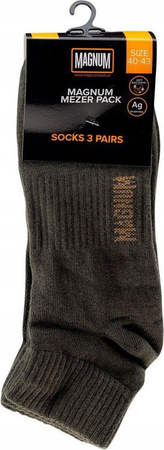 Skarpety męskie Magnum Mezer 3 pary oliwkowe rozmiar 36-39