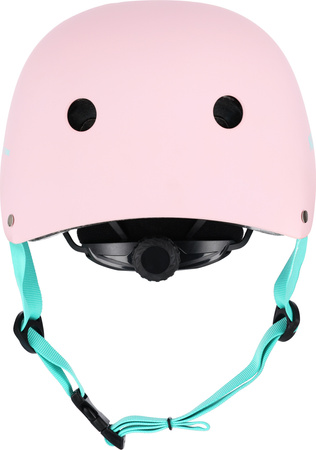 Dziecięcy kask rowerowy na rolki hulajnogę regulowany Nils Extreme MTW001-1 różowo-miętowy r L (58-61CM)
