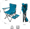 Krzesło fotel turystyczne plażowe składane Nils Camp NC3301 niebiesko-szare
