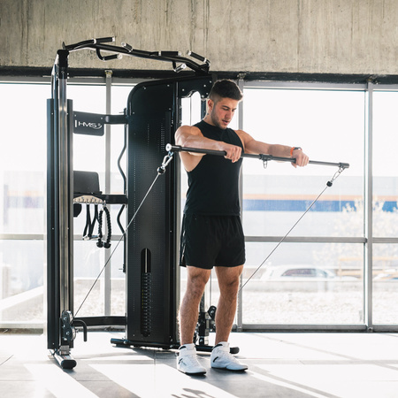 ARES PRO BRAMA DO ĆWICZEŃ Z WYCIĄGIEM I STOSEM COMMERCIAL HMS