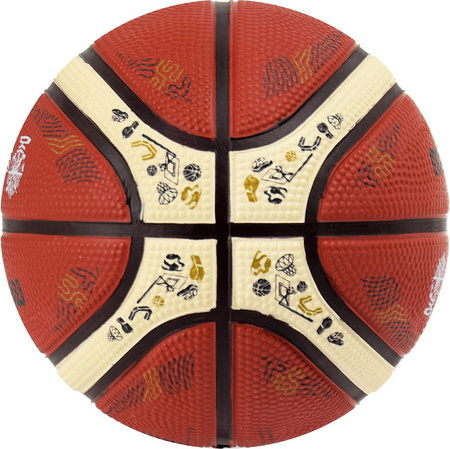 Piłka do koszykówki koszykowa Molten EuroBasket B1G200-E5Z replika mini