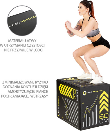Skrzynia plyometryczna soft HMS Premium PYB01 750x600x500mm