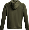 Bluza z kapturem kangurka męska Under Armour Rival Fleece Logo HD oliwkowa 1379758 390