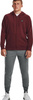Bluza męska Under Armour Rival Fleece FZ Hoodie bordowa 1357111 690