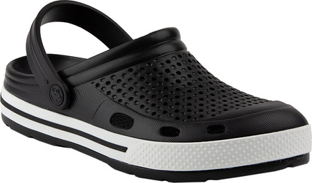 Chodaki sandały klapki męskie Coqui Lindo czarno-białe 6403-100-2232