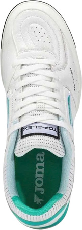 Buty piłkarskie Joma Top Flex 2502 Indoor biało-turkusowe TOPW2502IN