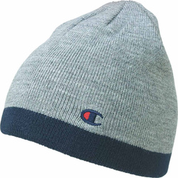 Czapka dwustronna zimowa Champion Reversible Beanie szaro-granatowa 802407 EM021
