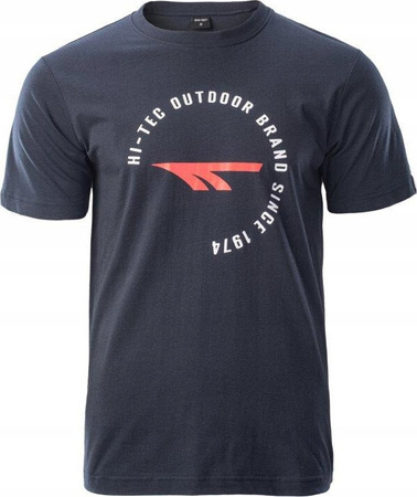 Męska koszulka z krótkim rękawem Hi-tec Olen granatowa rozmiar L