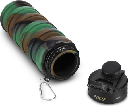 Bidon turystyczny silikonowy składany Nils NC4106 moro 500ml