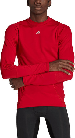 Koszulka męska adidas Techfit COLD.RDY Long Sleeve czerwona HP0572