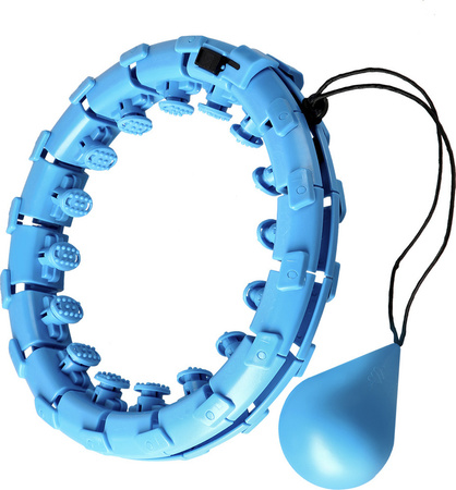 Hula hop z wypustkami i obciążnikiem One Fitness oha01 niebieskie