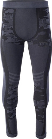 Męskie legginsy termoaktywne militarne Magnum Camo Bottom szare rozmiar S