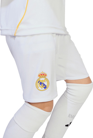 Zestaw dzięciecy komplet sportowy koszulka spodenki adidas Real Madrid 25/26 Home biały JN8870