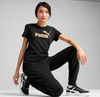Koszulka damska Puma Ess Metallic No.1 Logo czarna 631536 51