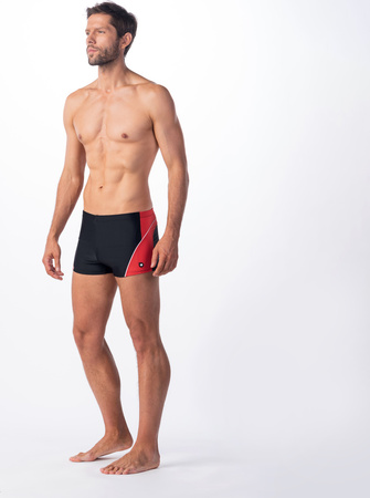 Męskie Bokserki Kąpielowe Helder black/fiery red rozmiar L