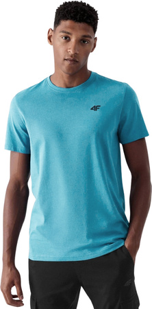 Koszulka męska 4F M3094 3pak niebieska, oliwkowa, beżowa 4FWSS25TTSHM3094 90S