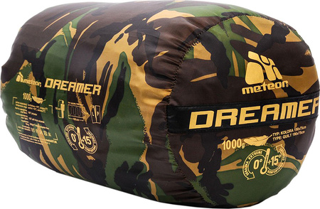 Śpiwór turystyczny kołdra 190x75 cm Meteor Dreamer moro 81124 L-zip