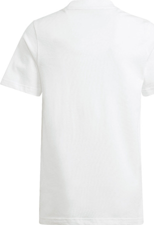 Koszulka dla dzieci adidas Essentials Small Logo Cotton Tee biała IB4093