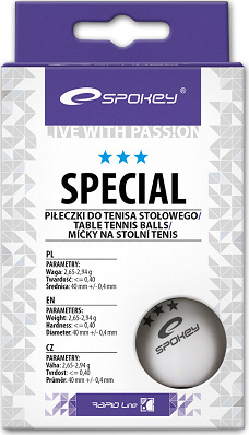 Piłeczki do ping ponga Spokey Special*** biała 6szt 81876