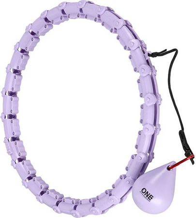 Zestaw hula hop z wypustkami i obciążnikiem One Fitness fioletowe oha02 pas wyszczuplający br160