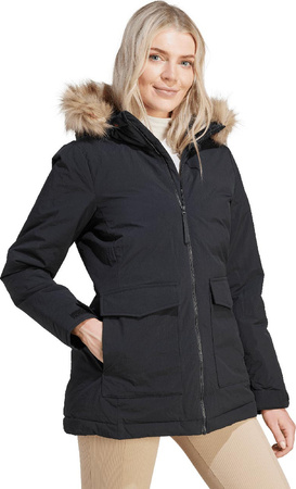 Kurtka damska adidas Parka Hooded Fur czarna IJ8260