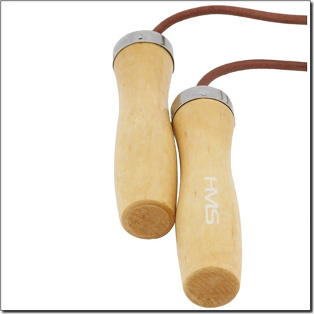 Skakanka skórzana drewniana rączka HMS SK07
