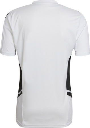 Koszulka męska adidas Condivo 22 Jersey V-neck biało-czarna HA6290