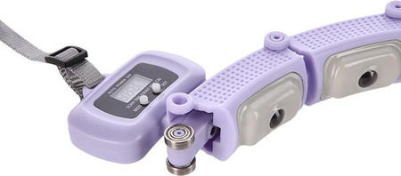 Hula hop z magnesami obciążnikiem licznikiem fioletowy HMS HHM14