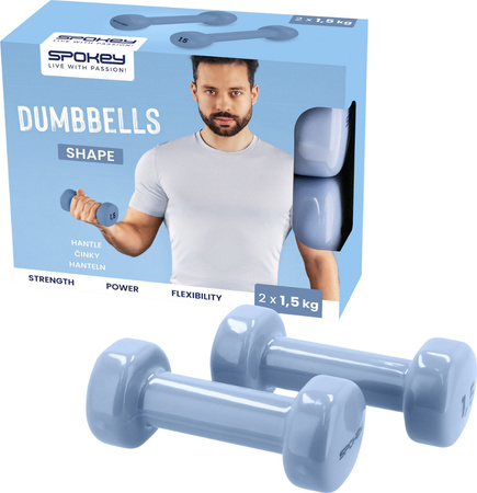 Hantle winylowe Spokey Shape 2x1,5 kg 941964
