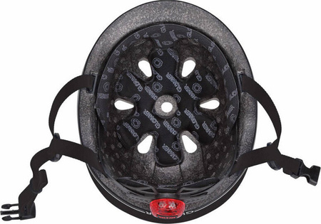 Kask na rower rolki hulajnogę deskorolkę dziecięcy Globber Kids z tylną lampką LED rozmiar XXS / kolor czarny 506-120