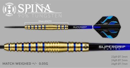 Rzutki Harrows Spina Gold 90% Steeltip