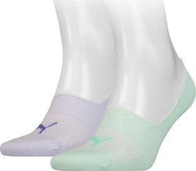 Skarpety Puma Footie 2 pary miętowe, fioletowe 906245 41