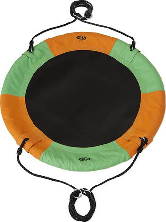 Bocianie gniazdo huśtawka Nils Camp NB5003 pomarańczowo-zielone średnica 90 cm