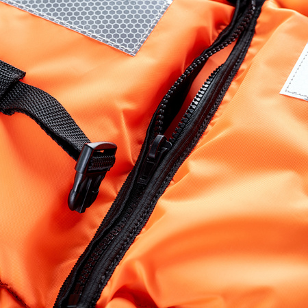 Kamizelka ratunkowa asekuracyjna 100n Junior fluo pomarańczowa rozmiar Child