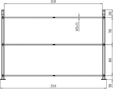Stojak na piłki treningowe commercial HMS STR43 274x69x180cm