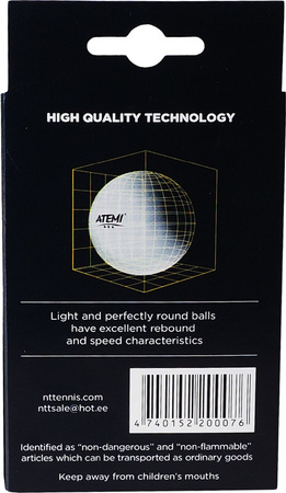 Piłeczki do tenisa stołowego ping ponga Atemi *** białe 6szt
