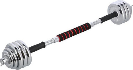 Sztangielki/sztanga w walizce stal chromowana HMS STC30 2x15 KG