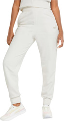 Spodnie damskie Puma ESS  Embroidery High-Waist Pants FL kremowe 670007 99