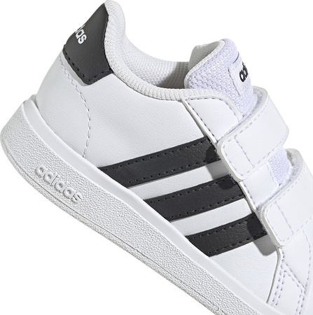 Buty dziecięce adidas Grand Court CF biało-czarne GW6527