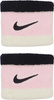Frotki na nadgarstki Nike Swoosh Wristbands 2 szt. czarno-różowo-białe N0001565641