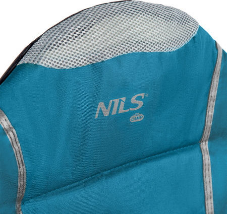 Krzesło fotel turystyczny składany Nils Camp NC3080 turkusowy 95x110x50cm