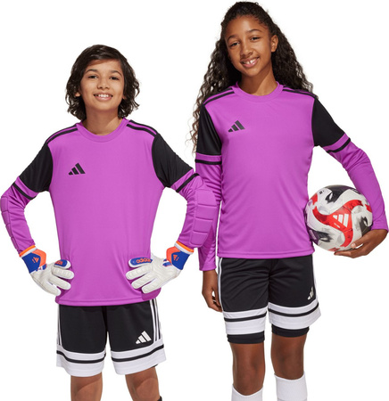 Koszulka bramkarska dla dzieci adidas Squadra 25 Long Sleeve fioletowa JJ1939